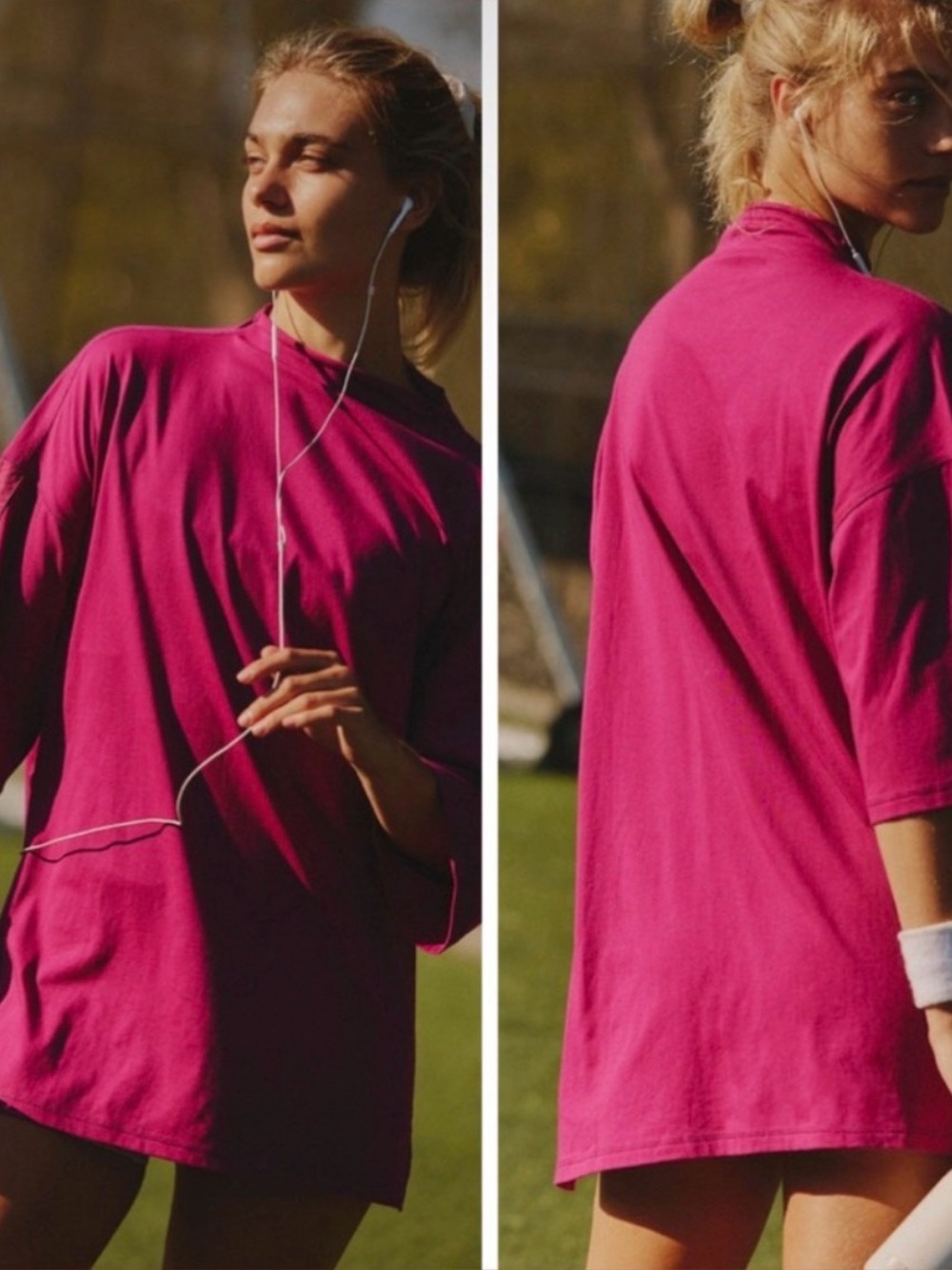 FP Movement by Free People Throw Over Tunic in Berry Blitz Size XS NWT